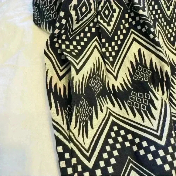 J Crew women’s dress 6 diamond ikat midi gray cream black belted excel pre-owned - Picture 13 of 14